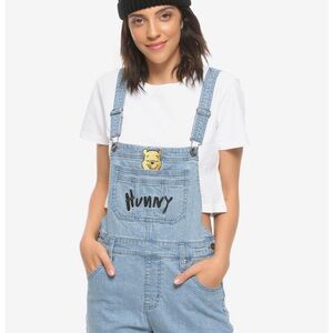 Disney winnie the pooh Denim short Overalls with embroidered Patch